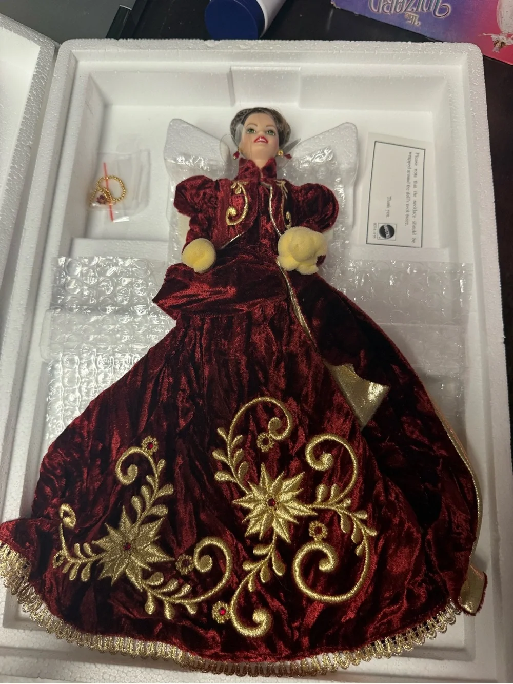 Barbie Holiday Ball Porcelain Doll Box - Red Packaging